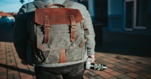 leather backpack