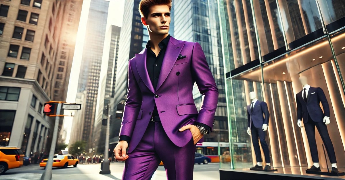 purple suit